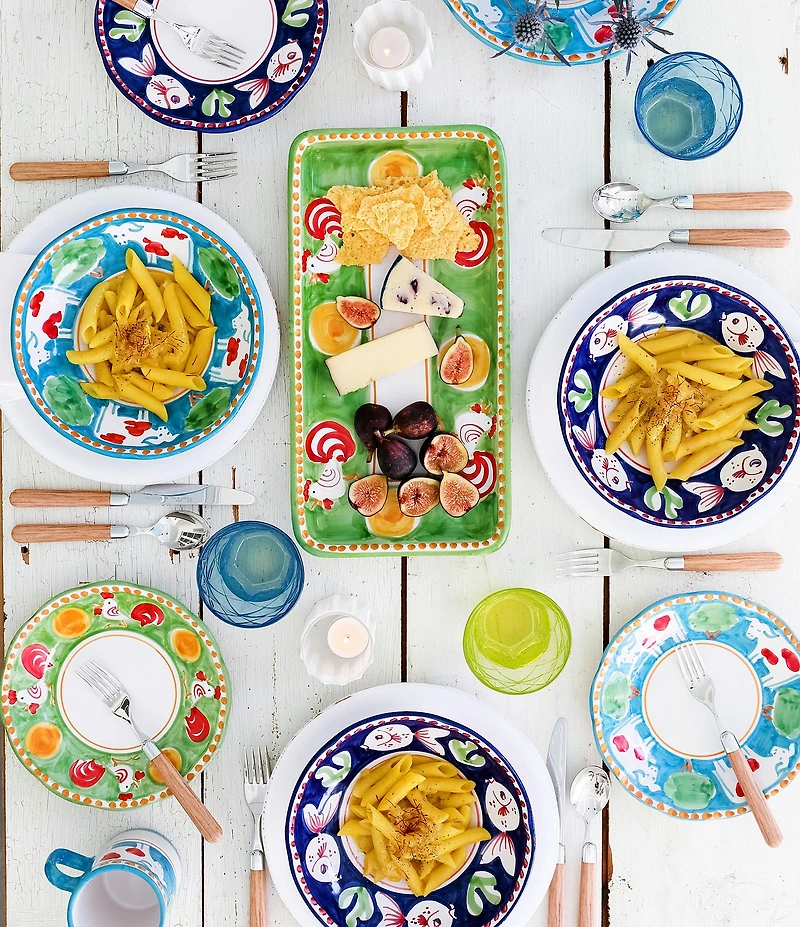 VIETRI Campagna Chicken Gallina Print Rectangular Platter