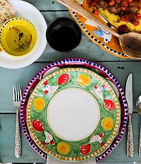 VIETRI Campagna Chicken Gallina Print Salad Plate