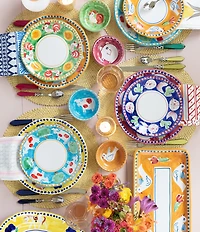 VIETRI Campagna Mucca Cow Print Dinner Plate