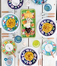 VIETRI Campagna Mucca Cow Print Salad Plate