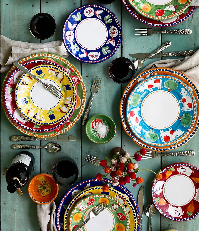 VIETRI Campagna Pesce Fish Print Coupe Pasta Bowl