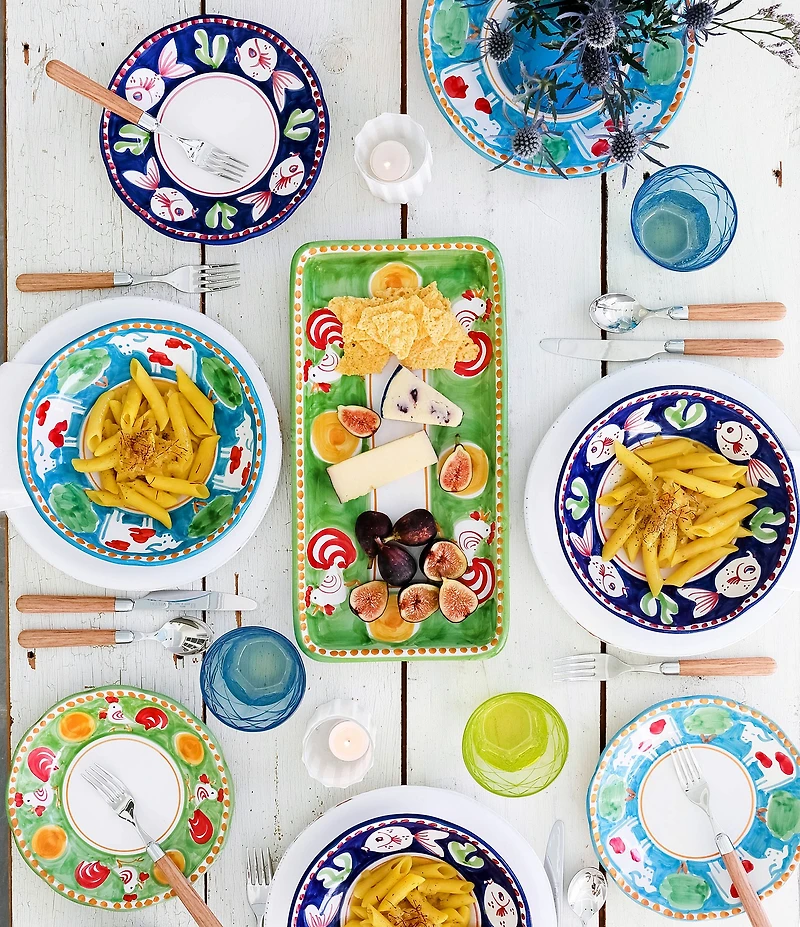 VIETRI Campagna Pesce Fish Print Dinner Plate
