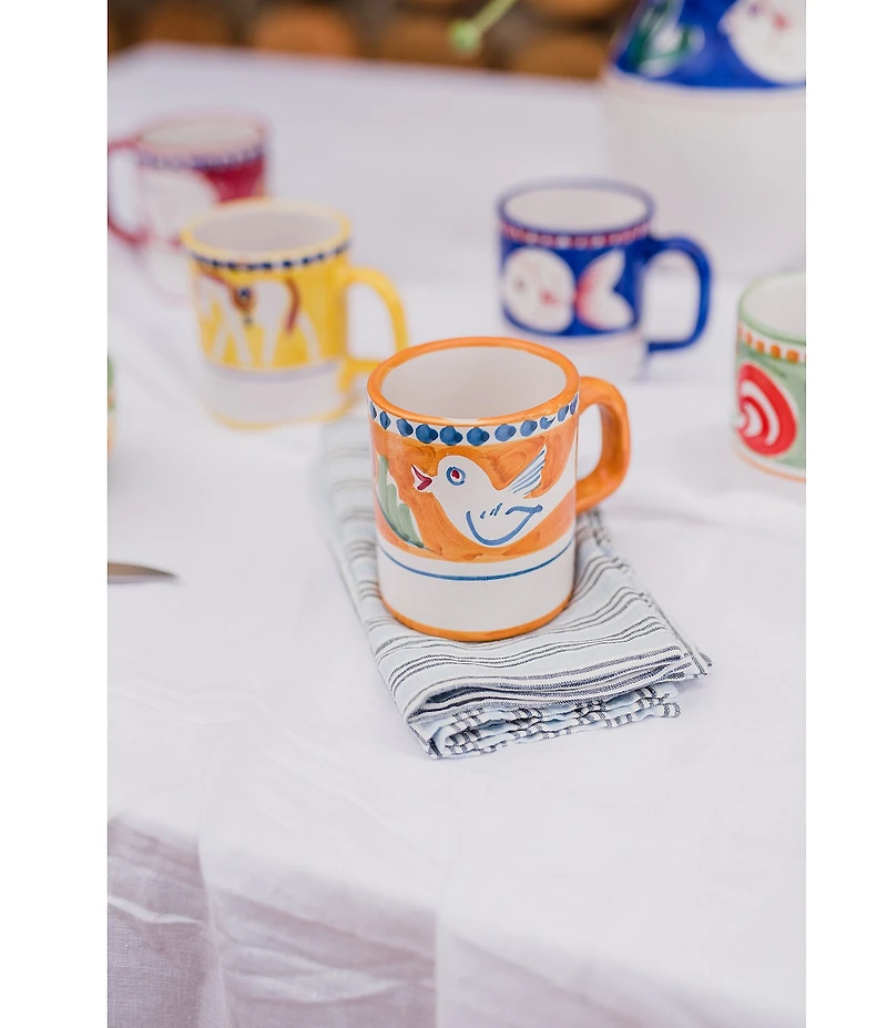 VIETRI Campagna Porco Pig Print Coffee Mug