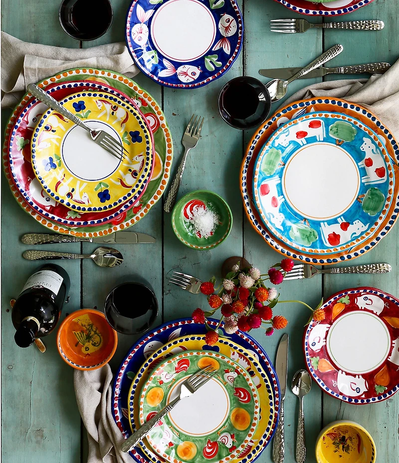 VIETRI Campagna Porco Pig Print Dinner Plate