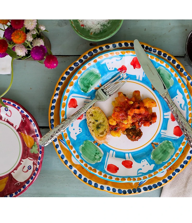 VIETRI Campagna Porco Pig Print Salad Plate
