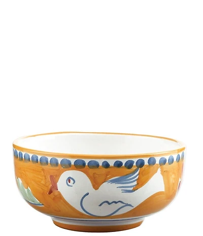 VIETRI Campagna Uccello Bird Print Cereal/Soup Bowl
