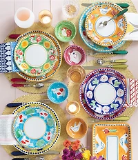 VIETRI Campagna Uccello Bird Print Dinner Plate