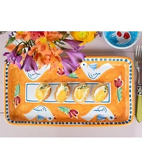 VIETRI Campagna Uccello Bird Print Rectangular Platter