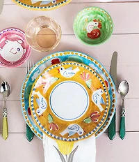 VIETRI Campagna Uccello Bird Print Salad Plate