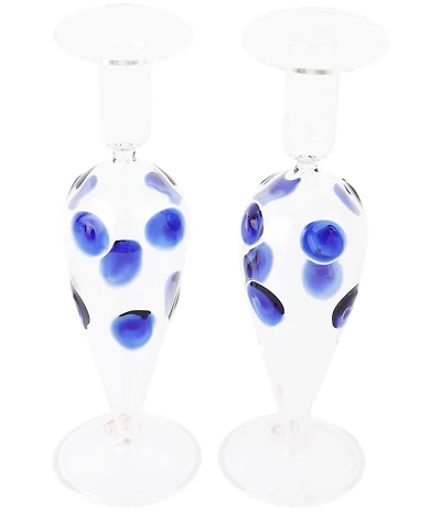 VIETRI Drop Candlesticks, Set of 2