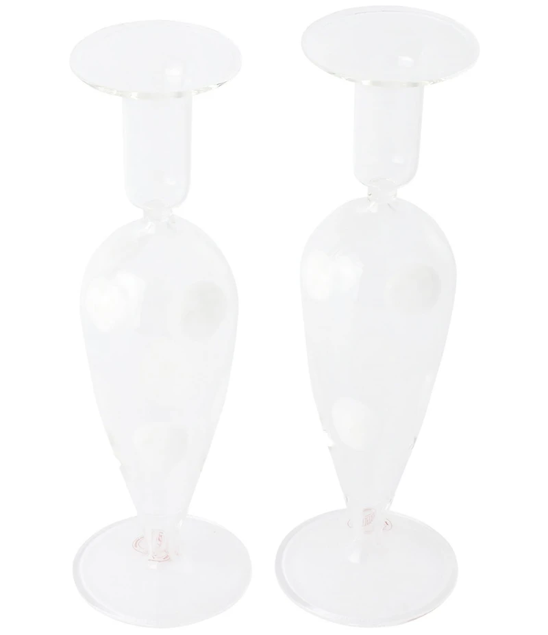 VIETRI Drop Candlesticks, Set of 2