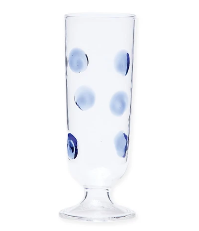 VIETRI Drop Collection Dotted Americana Champagne Glass