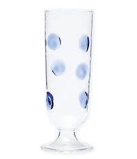 VIETRI Drop Collection Dotted Americana Champagne Glass