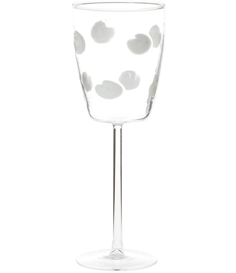 VIETRI Drop Collection Dotted Wine Glass