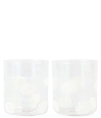 VIETRI Drop Collection Double Old-Fashioned Glasses, Set of 2