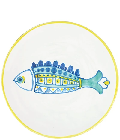 VIETRI Elba's Fish Collection Dotted Fin Salad Plate