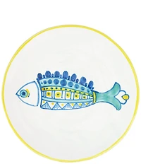 VIETRI Elba's Fish Collection Dotted Fin Salad Plate
