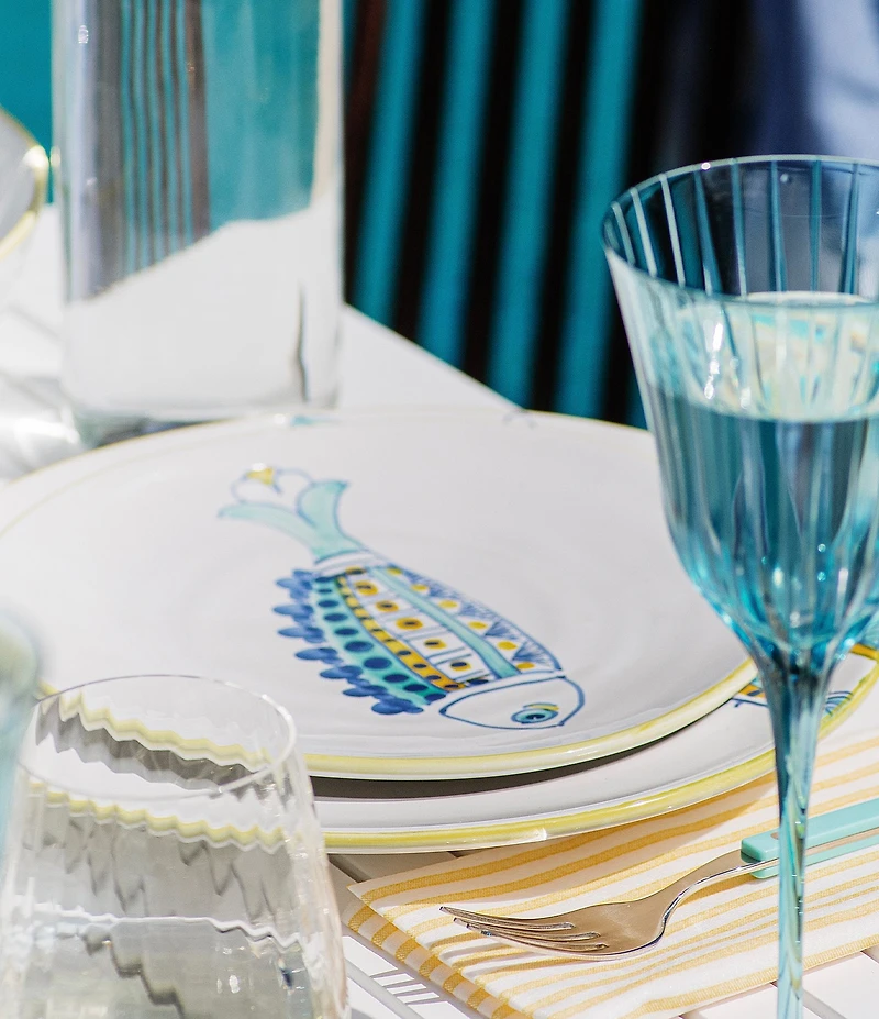 VIETRI Elba's Fish Collection Dotted Fin Salad Plate