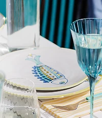 VIETRI Elba's Fish Collection Dotted Fin Salad Plate