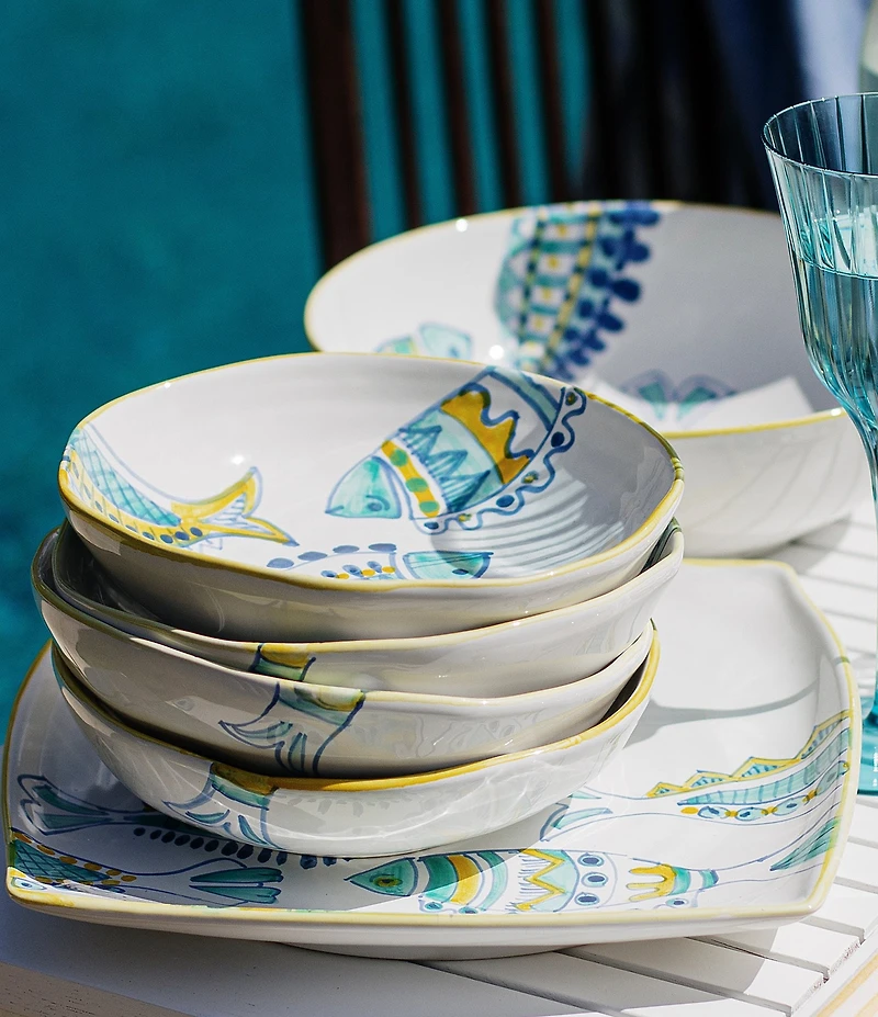 VIETRI Elba's Fish Collection Pasta Bowl