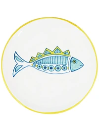 VIETRI Elba's Fish Collection Spiked Fin Salad Plate