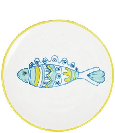 VIETRI Elba's Fish Collection Waved Fin Salad Plate