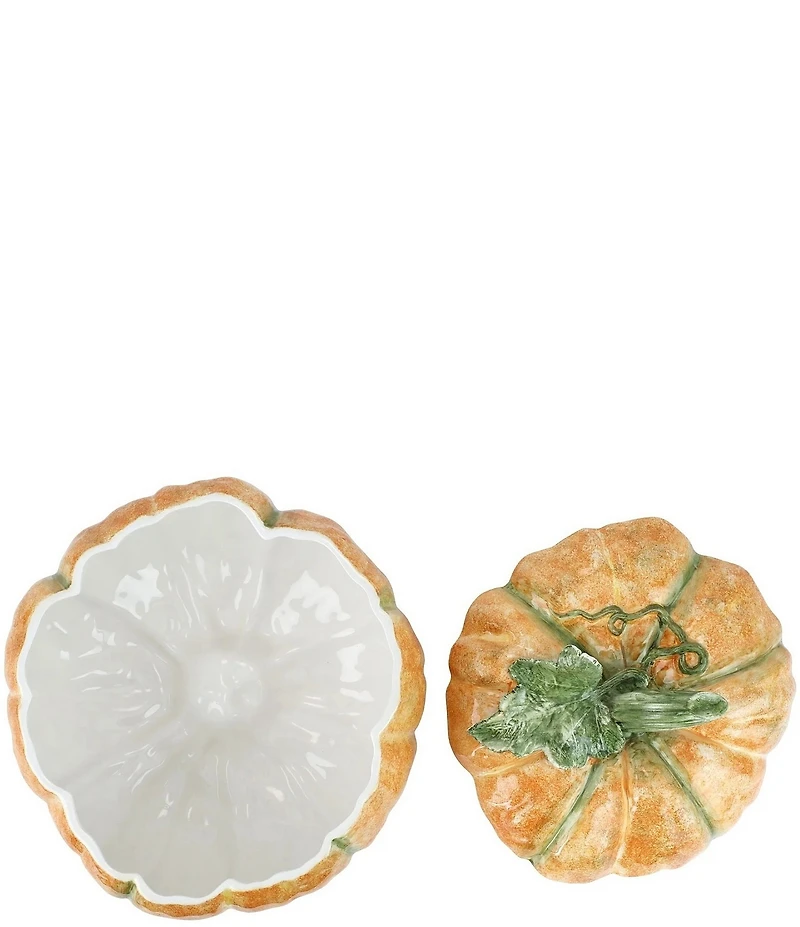 VIETRI Festive Fall Pumpkins Figural Tureen