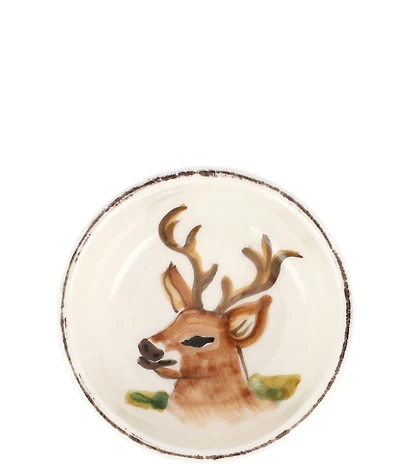 VIETRI Festive Fall Wildlife Deer Condiment Bowl
