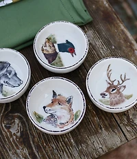 VIETRI Festive Fall Wildlife Deer Condiment Bowl