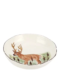 VIETRI Festive Fall Wildlife Deer Pasta Bowl