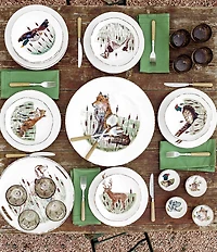 VIETRI Festive Fall Wildlife Fox Pasta Bowl