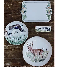 VIETRI Festive Fall Wildlife Mallard Chip N Dip Server
