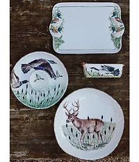VIETRI Festive Fall Wildlife Mallard Rectangular Platter