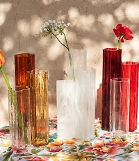VIETRI Flora Collection Ombre Effect Glass Vase