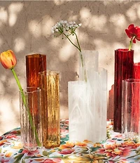 VIETRI Flora Collection Ombre Effect Glass Vase