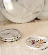 VIETRI Florentine Wooden Accessories Marble Coasters - Set of 4