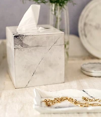 VIETRI Florentine Wooden Accessories Marble Small Rectangular Tray