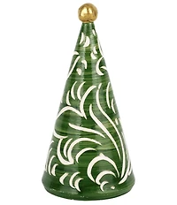 VIETRI Foresta Green Scroll Tree Figurine