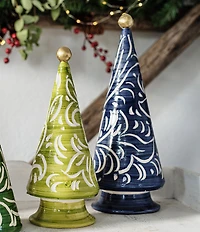 VIETRI Foresta Lime Green Scroll Tree