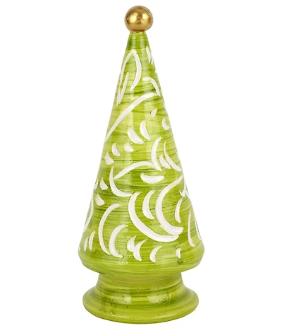VIETRI Foresta Lime Green Scroll Tree
