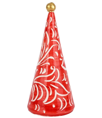 VIETRI Foresta Red Scroll Tree Figurine