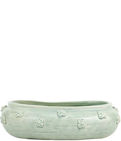 VIETRI Giardino di Fiori Collection Celadon Oval Planter