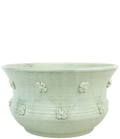VIETRI Giardino di Fiori Collection Celadon Round Planter