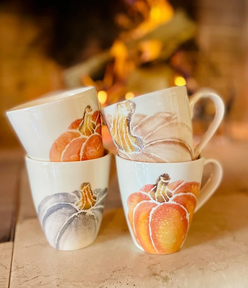 VIETRI Harvest Pumpkins Assorted Mugs