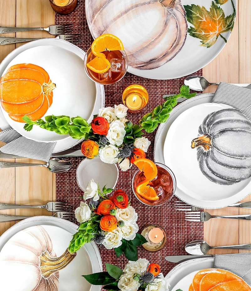 VIETRI Harvest Pumpkins Medium Salad Plate