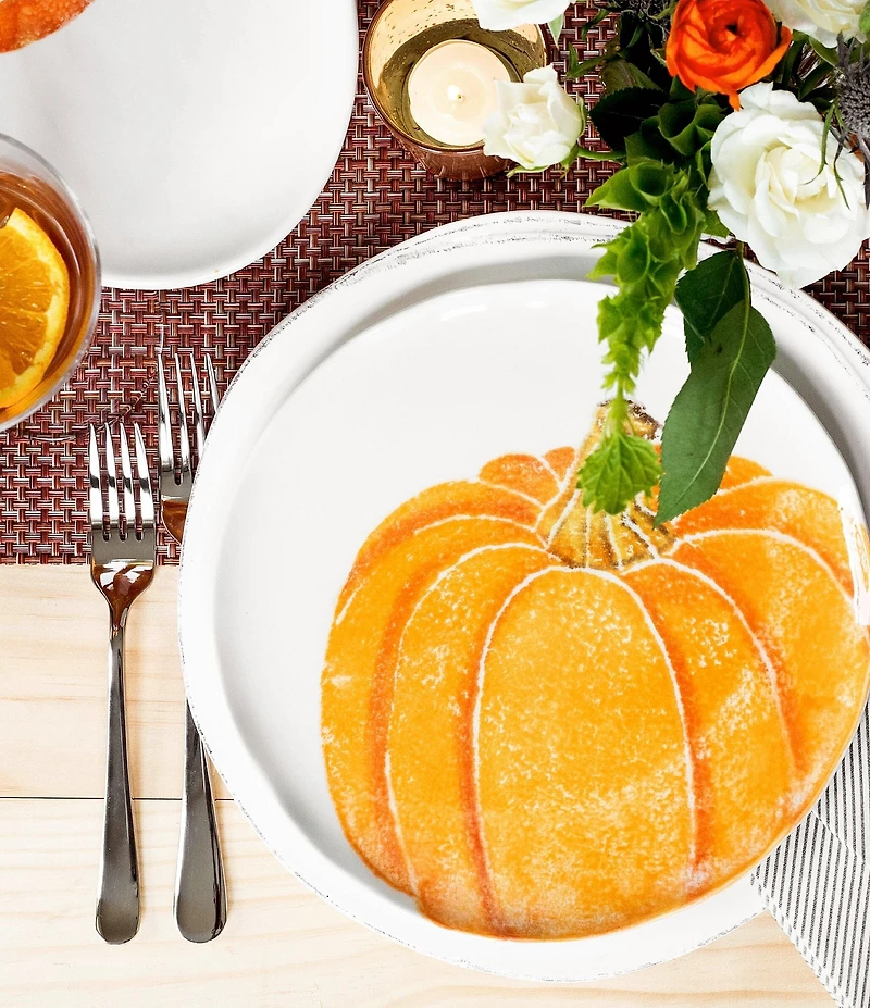 VIETRI Harvest Pumpkins Medium Salad Plate