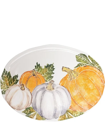 VIETRI Harvest Pumpkins Large Oval Platter
