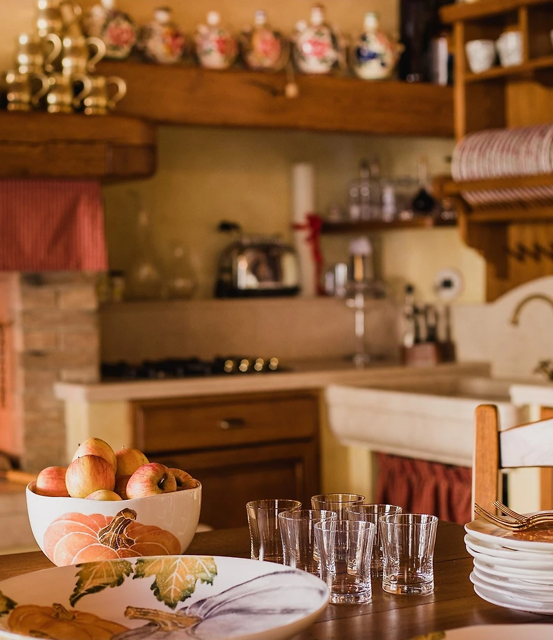 VIETRI Harvest Pumpkins Large Serving Bowl