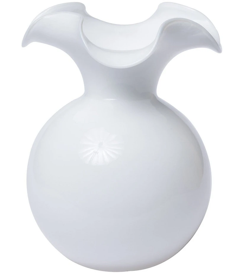 VIETRI Hibiscus Medium Fluted Glass Vase