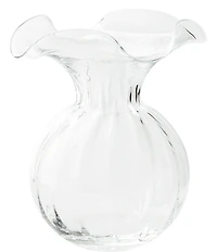 VIETRI Hibiscus Clear Large Fluted Vase